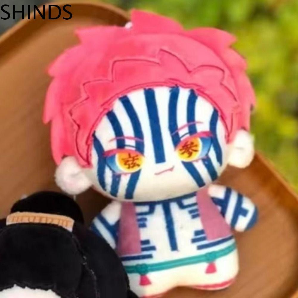 SHINDS Akaza ตุ๊กตาตุ๊กตา, อะนิเมะ Peripheerial จี้ตุ๊กตา Demon Slayer, พวงกุญแจการ์ตูน Mini นุ่ม 10