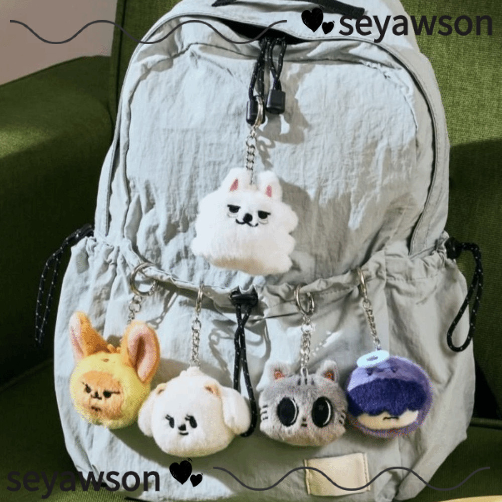 SEYAWSON TXT ตุ๊กตาตุ๊กตา,การ์ตูน Kpop PPULBATU ตุ๊กตาพวงกุญแจ,ผ้าฝ้ายตุ๊กตาสัตว์พวงกุญแจอุปกรณ์ต่อพ