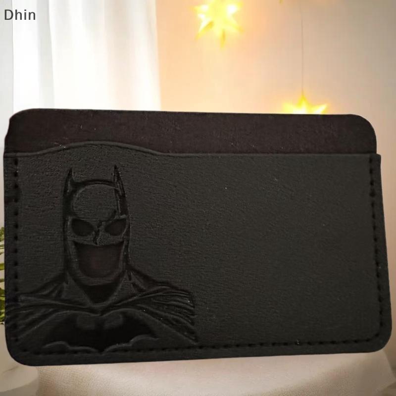[Dhin] Slim Leather Bat Wallet Credit ID Card Holder Purse Money Case Cover With Super Hero Mask For