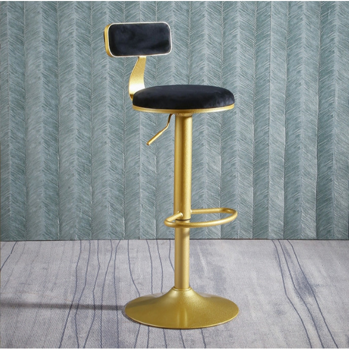 เก้าอี้บาร์ปรับระดับได้ ขาสีทอง จาก FurnitureDirect รุ่น ZX 001