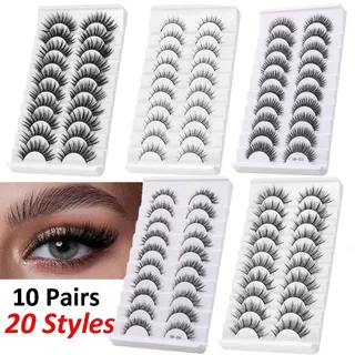 【จัดส่งจากประเทศไทย】PICKZEN ขนตาปลอม, Handmade Natrual Long Faux Mink Lash, Beauty Dramatic Full Strip Cruelty-free Eye เครื่องมือแต่งหน้าขนตา Extension