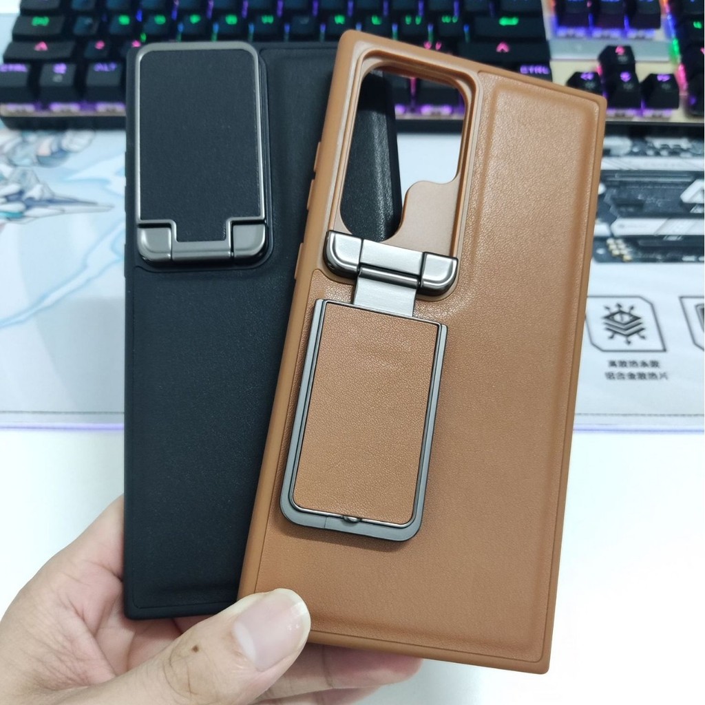 เลนส์กล้องพลิกหนังกรณี Funda สําหรับ amsung Galaxy s26 S25 S24 S23 ultra Kickstand cove