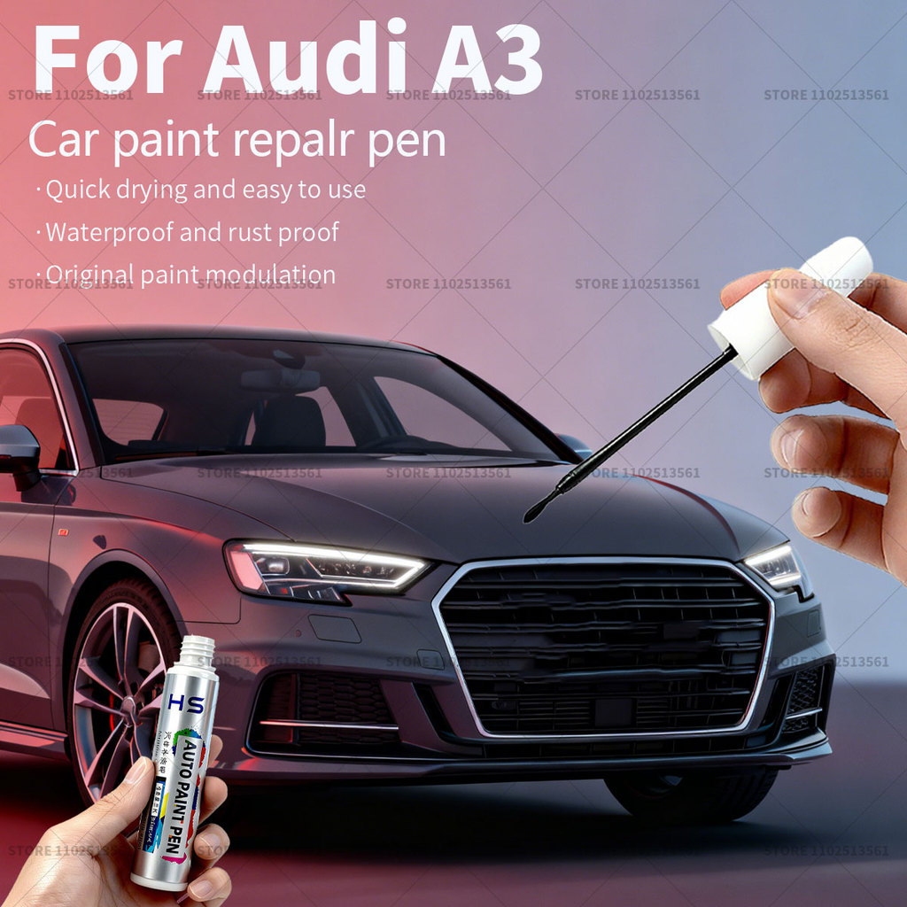 สําหรับ Audi A3 รถซ่อมสีปากกา Touch Up Scratch Remover DIY อุปกรณ์รถยนต์สีแดง LY4S สีขาว LS9R สีเขีย