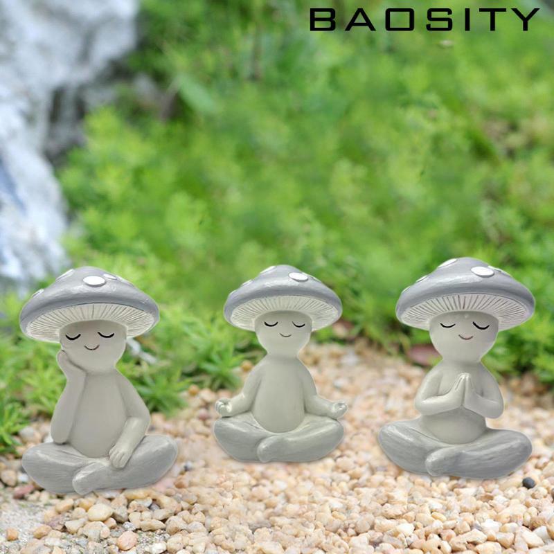 [Baosity] รูปปั้นเห็ดสมาธิ 3x สร้างสรรค์ที่ทันสมัยสําหรับตู้ชั้นวางหนังสือ Tearoom