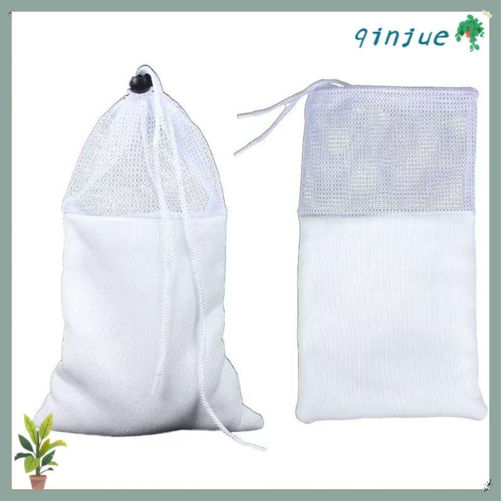 QINJUE Anti-over Flow กระเป๋า, Anti-Flow Reusable Fish Tank Filter Thicken Wash Filter กระเป๋า Magic