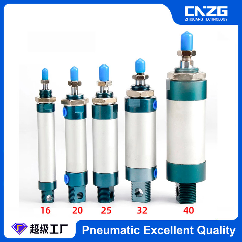 CNZG MAL Bore 32 มม.40 มม.Air Pneumatic Double Acting Compressed กระบอกจังหวะ 25 ~ 500 มม.ไม่มีแม่เหล็ก