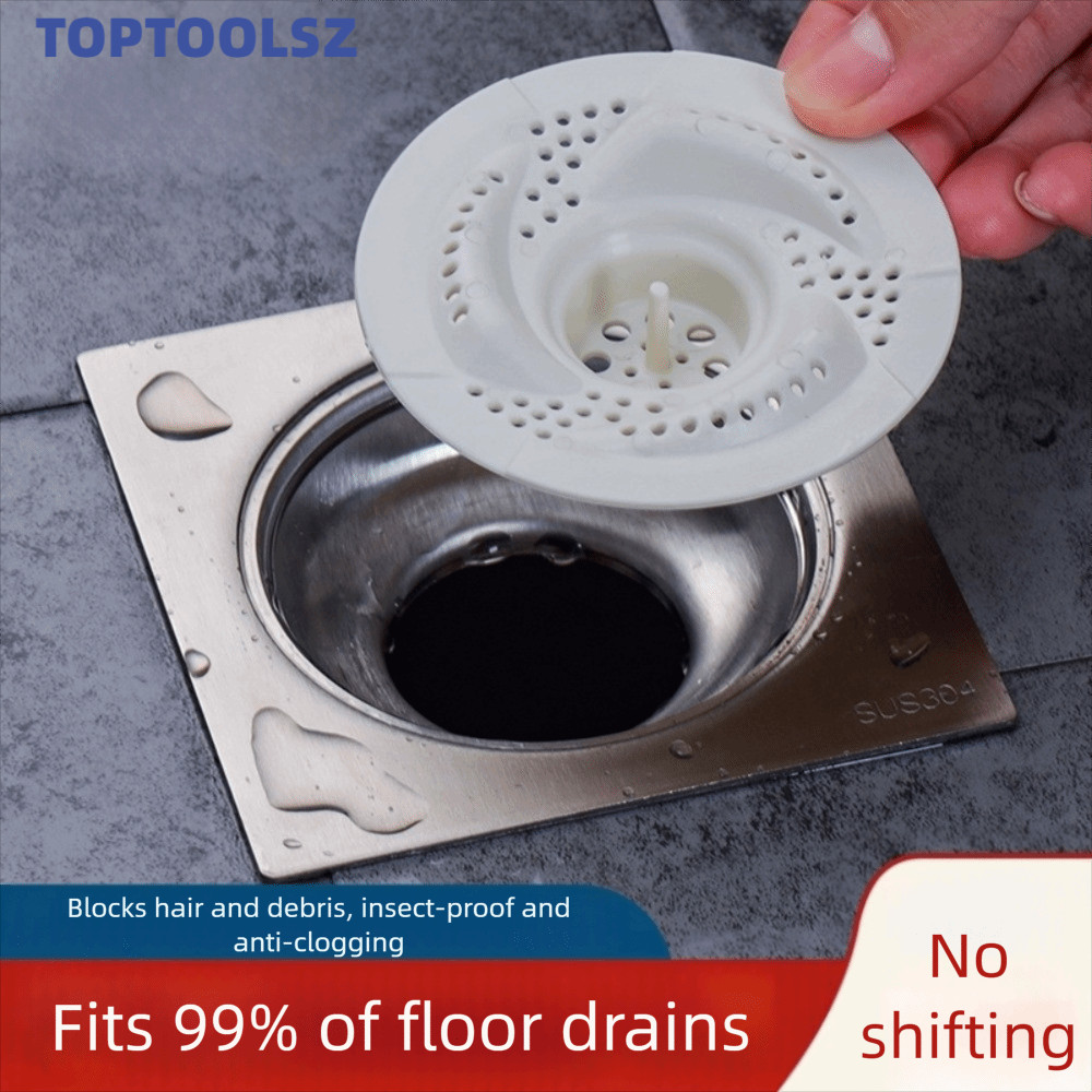 TOPTOOLS ฝาครอบท่อระบายน้ํา, Anti-Clogging ตาข่ายออกแบบผมสะสม,โมเดิร์น Bug Proof หมุน Anti-Clogging Filter ใช้ในครัวเรือน