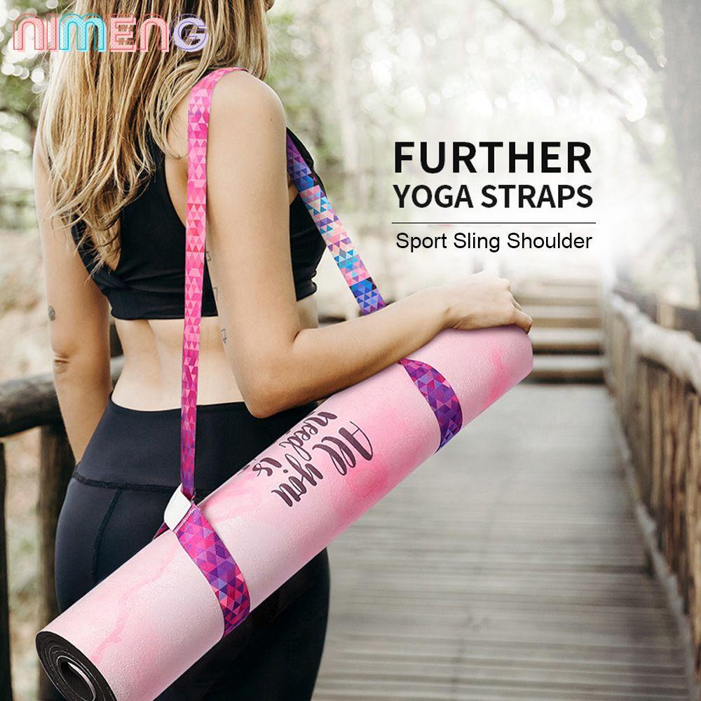 NIMENG เข็มขัดสำหรับเสื่อยิOGA หลายสี พกพาสะดวก สำหรับการออกกำลังกายและยืดเหยียด