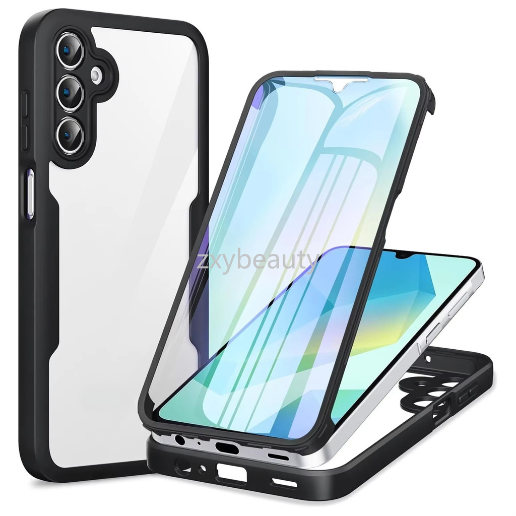 SAMSUNG 360°Double-Sideป้องกันปลอกสําหรับSamsung Galaxy A57 A17 A37 A16 5G 4G 2026 เคสโทรศัพท์Anti-Fallปกป้องเปลือกด้านหน้า + ฝาหลังสําหรับSamsungA16 A36 A26 A56 Hardกลับกรณี
