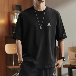 (จัดส่งตลอด 24 ชั่วโมง)Woo Right ผ้าคอตตอน100% เสื้อยืดผ้าฟอก oversize เสื้อคู่ลำลองทรงพิมพ์ล12