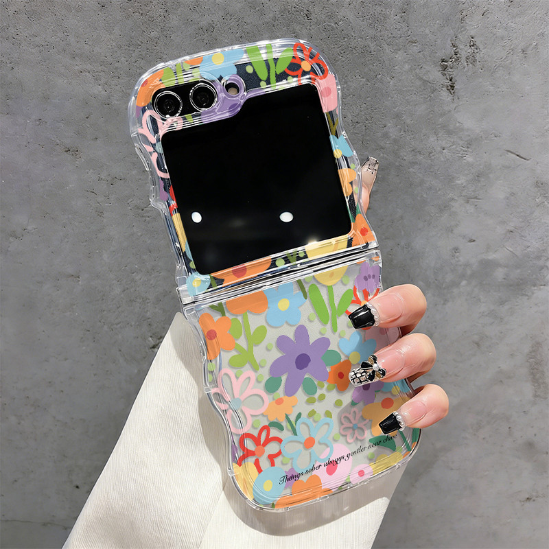 พร้อมส่งจากไทย ! เคสฟลิปใสแข็งแบบไม่มีมุมขอบ กันกระแทกดีเยี่ยม for Samsung Galaxy Flip6 Flip5 Flip4 Flip3