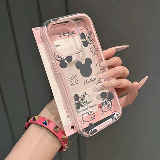 เคส OPPO Reno 16 16F 15 15F 5G เคส OPPO Reno 16 15 Pro 5G Pro Max เคสการ์ตูนหัวมิกกี้ กันกระแทก เคสเจลล์เกราะ 2 in 1 เคสใสหนา ทนต่อการตก สำหรับผู้หญิง ผู้ชาย
