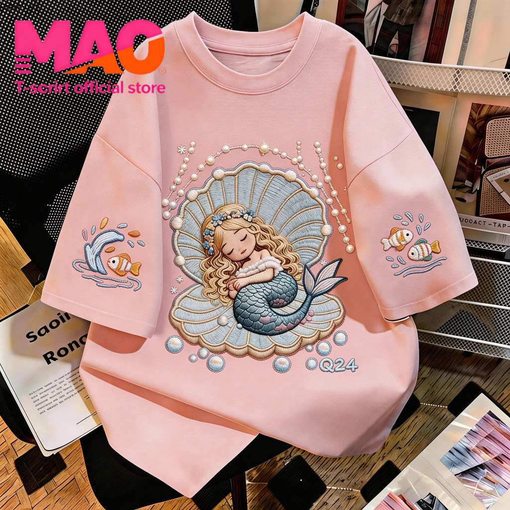 COD✅ (จัดส่งในกรุงเทพฯ) MAO Shop เสื้อยืด oversize เสื้อเท่ๆ เกาหลี  เสื้อแฟชั่นใ เกาหลีสไตล์ พิมพ์ลาย
