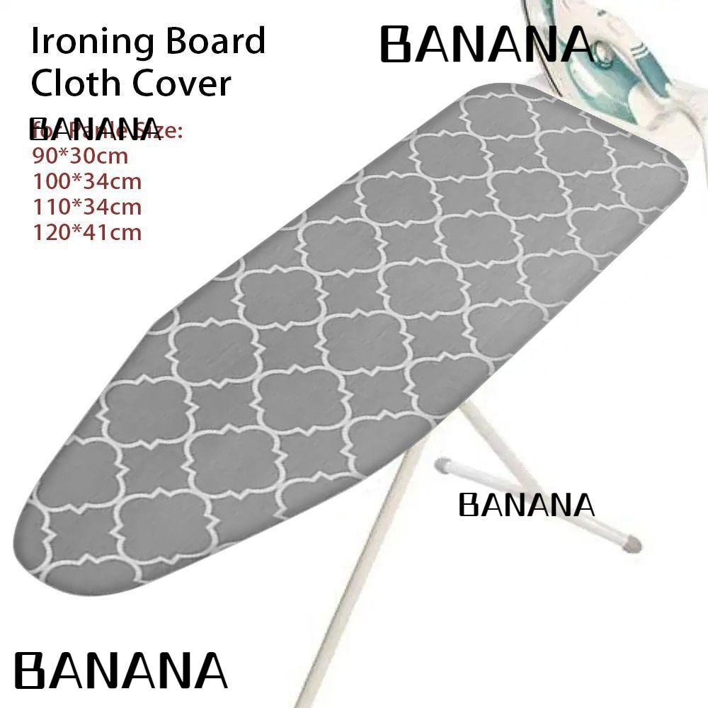 BANANA1 1 ชิ้นที่รองรีด, ผ้าฝ้ายหนา Padding คราบเหล็กความร้อน Shield, พร้อมขอบยืดหยุ่นผ้า Universal ฝาครอบรีดผ้าสําหรับโต๊ะรีดผ้า
