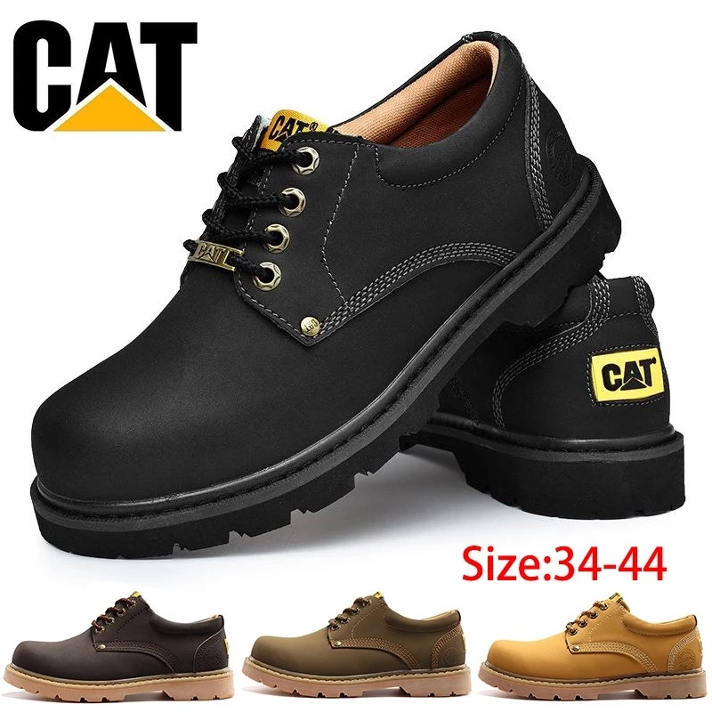 【แท้】Caterpillar 1904 Tooling ต่ำสุดมาร์ตินรองเท้าผู้ชายและผู้หญิงหนังกันน้ำรองเท้ากันลื่นมาร์ติน