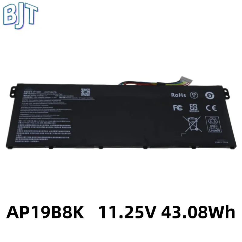 New AP19B8K Laptop Battery 11.25V 43.08Wh For Acer Aspire 3 A315-23 5 A514-53 Swift 3 SF314-42 Trave
