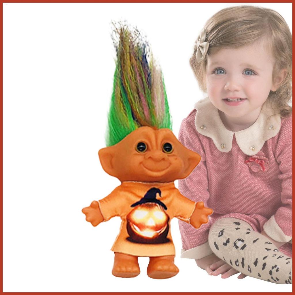 ตุ๊กตา Troll ขนาดเล็ก Vintage Christmas Troll ตุ๊กตา Retro ตลกชั้นวาง Figurines ตกแต่งโต๊ะเครื่องประ
