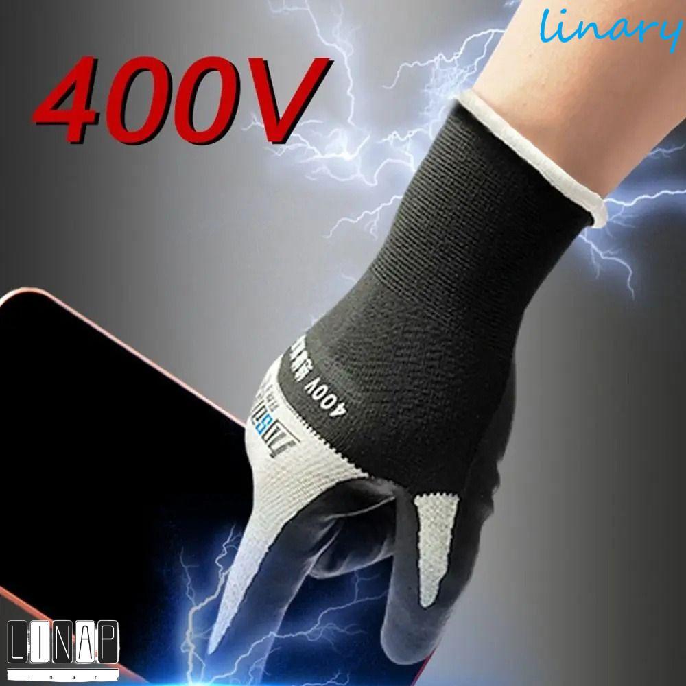 CULINARYHV ถุงมือฉนวนไฟฟ้า, ความปลอดภัยภายในแรงดันไฟฟ้า 400V/500V ถุงมือป้องกันไฟฟ้า, ไนไตรล์อเนกประ