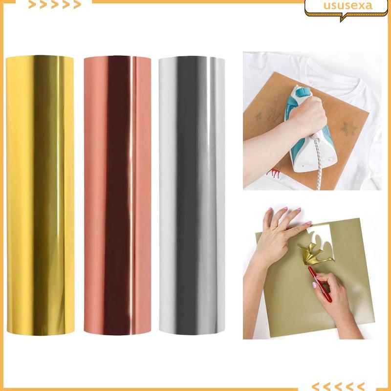 [Ususexa] HTV Iron-on Heat Transfer ไวนิลฟอยล์เมทัลลิค Hot-Fix 30x100 ซม.Cricut Cut Press