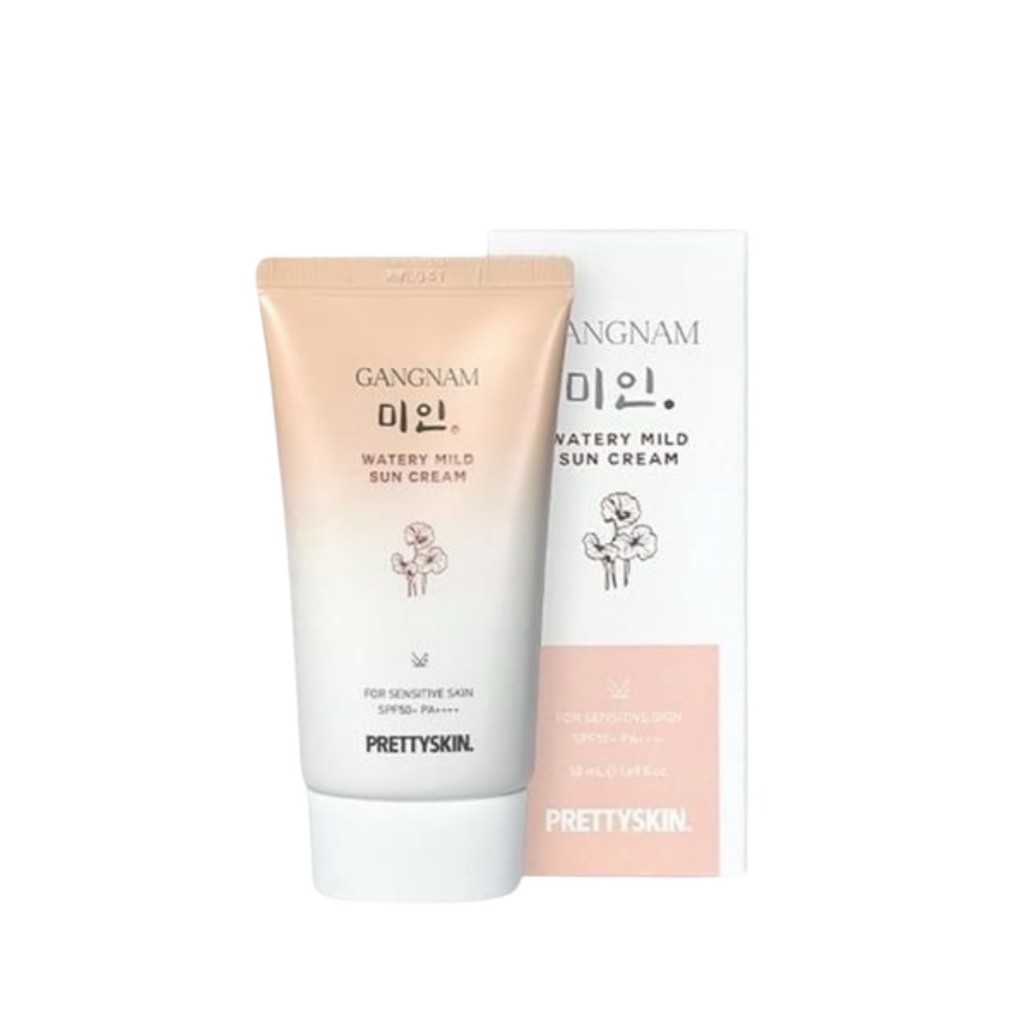 พร้อมส่ง Pretty skin Gangnam Miin Watery Mild Sun Cream SPF50+ขนาด50ml ครีมกันแดดสูตรอ่อนโยน
