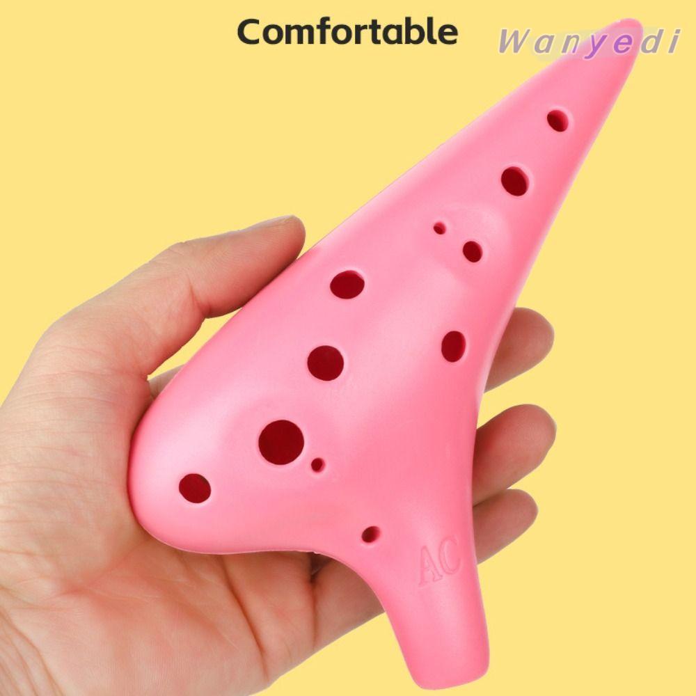 WANYEDI 12 หลุม Alto Ocarina, Alto C การปรับแต่งง่ายต่อการเล่น C Key Ocarina, แบบพกพาพร้อมเชือกเส้นเ