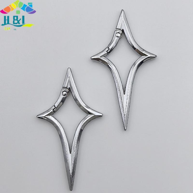 H&L Y2K Star Geometric Essential Icon Carabiner พวงกุญแจพวงกุญแจรถ Gothic Bapa Decor {th}