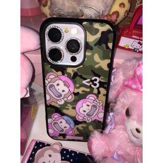 สาวเกาหลีหัวใจการ์ตูนน่ารักลิงน้อยเหมาะสําหรับ iphone17pro/17promax เคสป้องกัน Apple 16 เคสโทรศัพท์ 16promax เคสป้องกัน 15/13/14 เคสกันกระแทก 11/12/12promax/15plus/17air