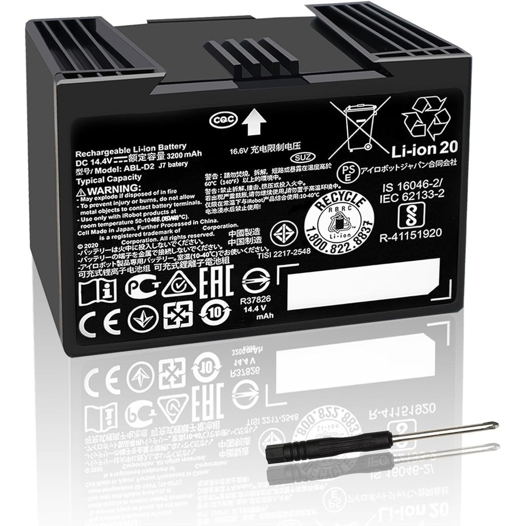 3200mAh J7 แบตเตอรี่ ABL D2 สําหรับ iRobot Roomba j7 i7 i4 i6 i8 Series