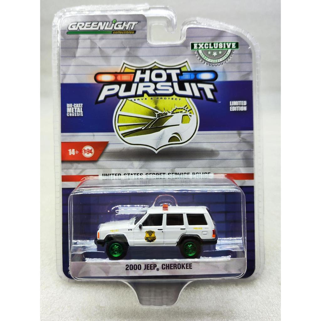 แสงสีเขียว 1: 64 ติดตามพิเศษ US Special Agent Police Series-2000 Jeep Cherokee Green Machine