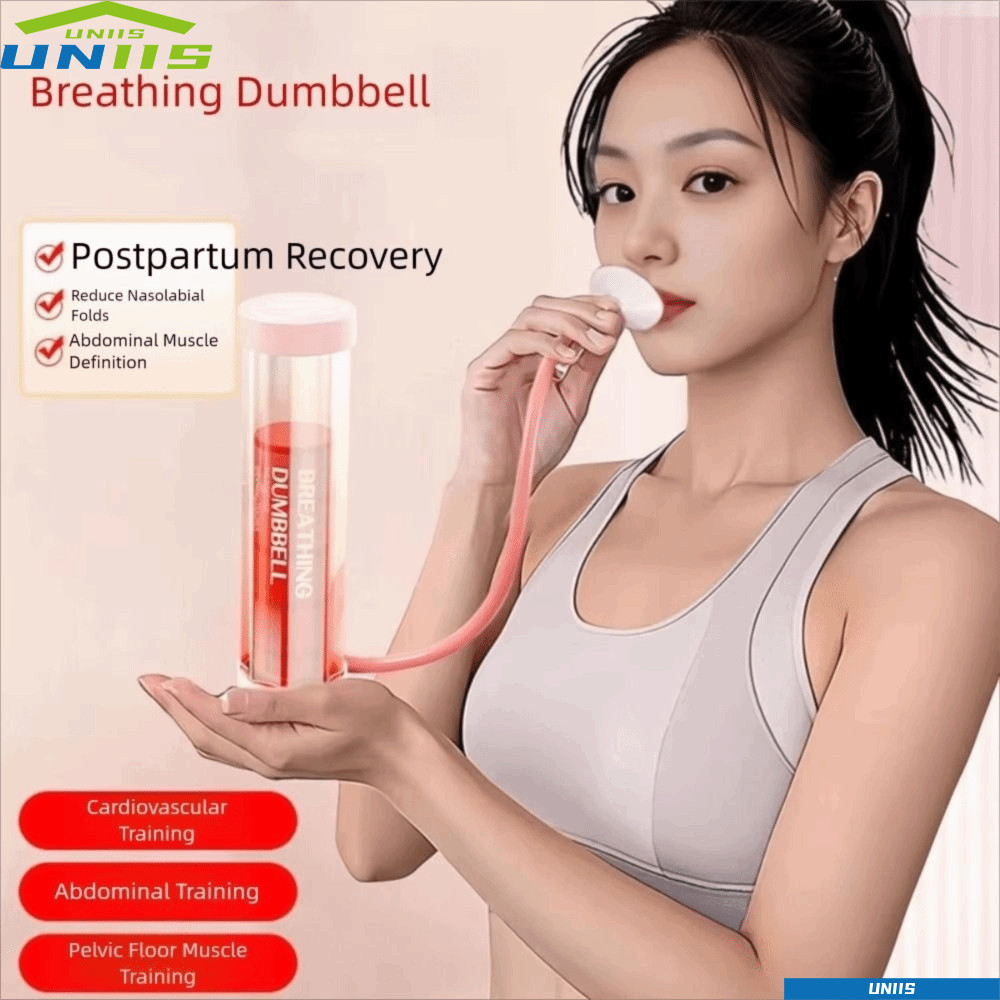 UNIIS Breathing Dumbbells, Adjustable Resistance Diaphra Breathing Trainer, ท้อง Breathing Core Stre