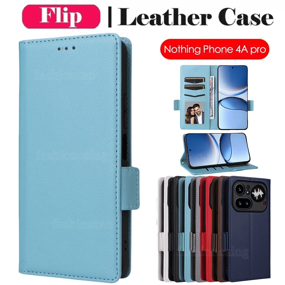 ปลอกสําหรับโทรศัพท์ไม่มีอะไร 4a Pro 4aPro Phone4a Pro Phone4aPro NothingPhone4aPro 2026 Flip Leather