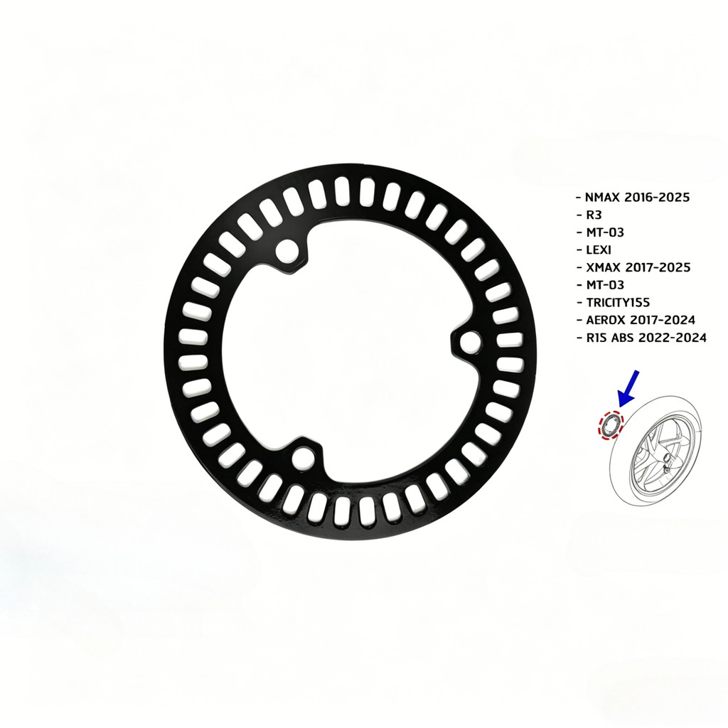 COD โรเตอร์ จานดำ เซ็นเซอร์วัดรอบ จาน ABS หน้า-หลัง สำหรับ NMAX R3 MT-03 LEXI XMAX AEROX R15 ราคา ถูกที่สุด ดีลบีเคเค แกลเลอรีภาพที่ 2