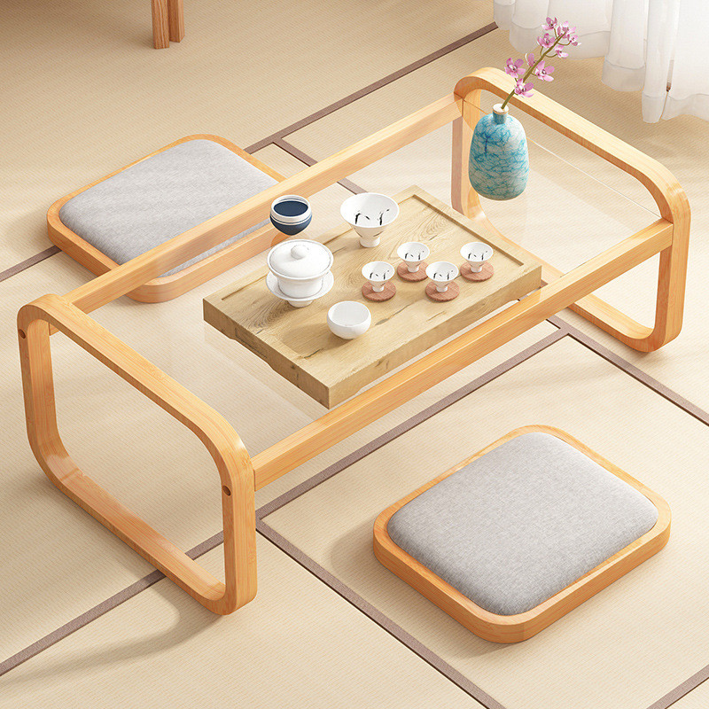 Small table, Japanese-style tatami tea table, window-side small tea table, bamboo kang table, low ta
