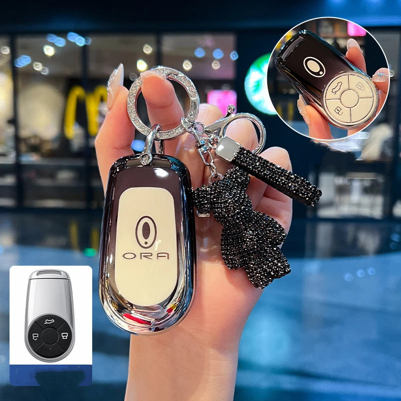 Car Remote Key Case For ORA 5 Good Cat / ORA 07 GT Car TPU Key Cover  Scratch-resistant  Shockproof  Key Chai Car Accessories