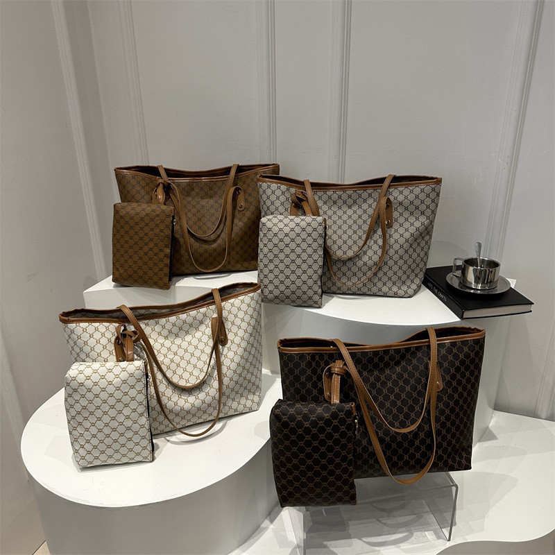 กระเป๋า Tote สุภาพสตรี ขนาดใหญ่ สำหรับแม่และเด็ก ดีไซน์คลาสสิกและเรียบง่าย