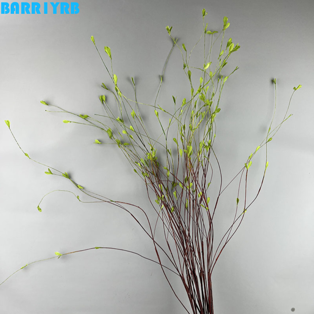BARR1YRB สาขาวิลโลว์ประดิษฐ์,พลาสติกเหมือนจริงปลอม Willow Tree, การจัดดอกไม้ 130 ซม. Handmade จําลอง