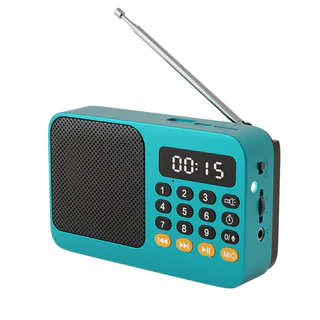 วิทยุพกพา FM ลำโพงวิทยุ USB TF Card เล่น MP3 ชาร์จไฟได้ Portable Radio ไฟ LED