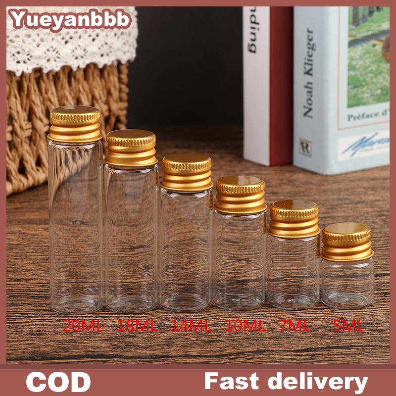 Uyueyanbbb 10 ชิ้น 5/7/10/14/18/20ML ขวดแก้ว Tiny ขวดแก้วปิดผนึกขวด Wishing ขวด ssnck n n n n n neck