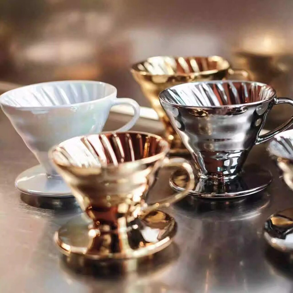 พร้อมส่ง HARIO Pearlescent Filter Cup Titanium Filter Cup Titanium Silver Filter Cup Hand Brew Coffe