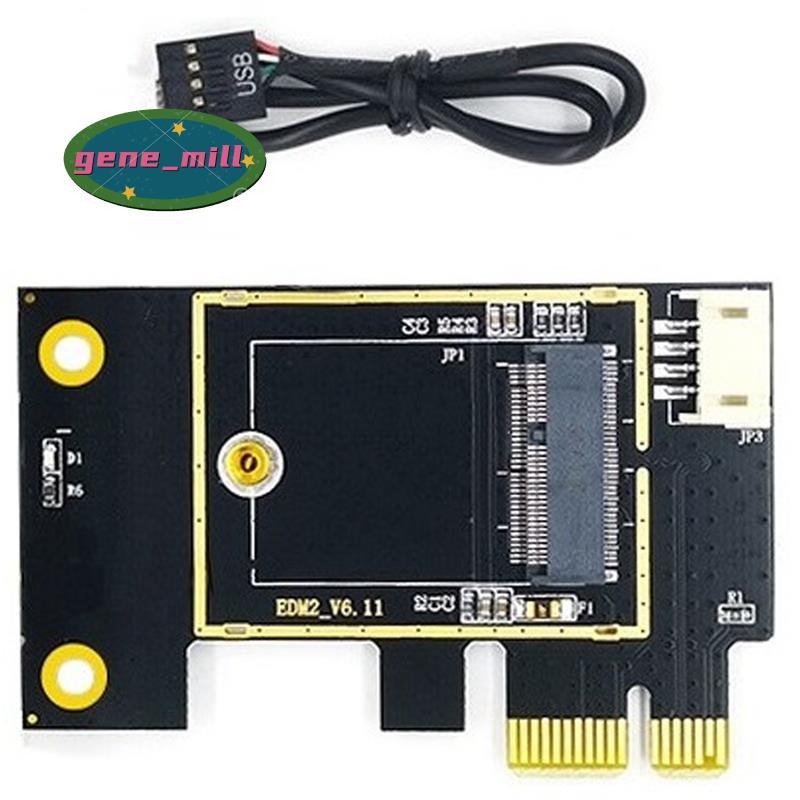 NGFF M.2 ถึง PCIE การ์ดเครือข่ายไร้สายอะแดปเตอร์การ์ดรองรับ 7260 8265 1650 1675X AX200 AX210 การ์ดเค