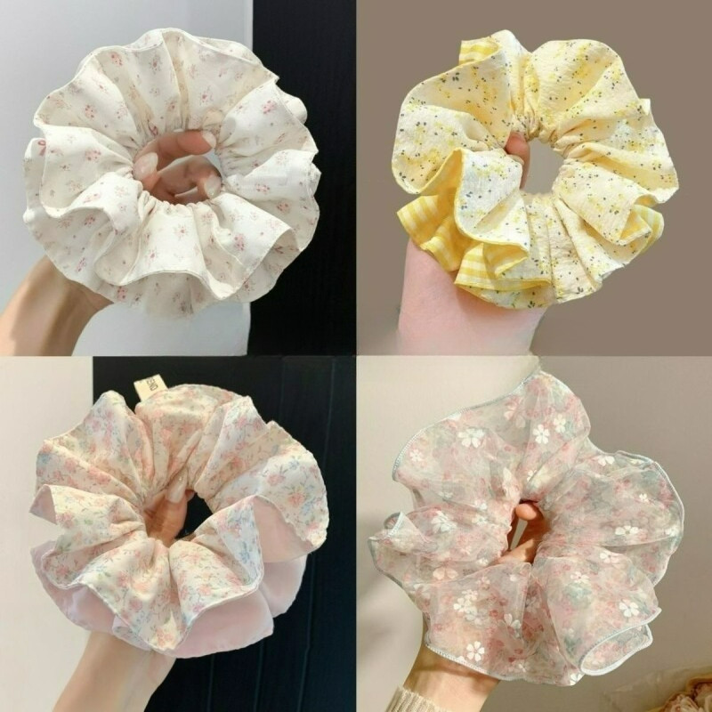 สร่างซี่สีสันฤดูร้อน พร้อมลายพิมพ์ดอกไม้ สำหรับยัดหางม้าและเป็นเครื่องประดับผม