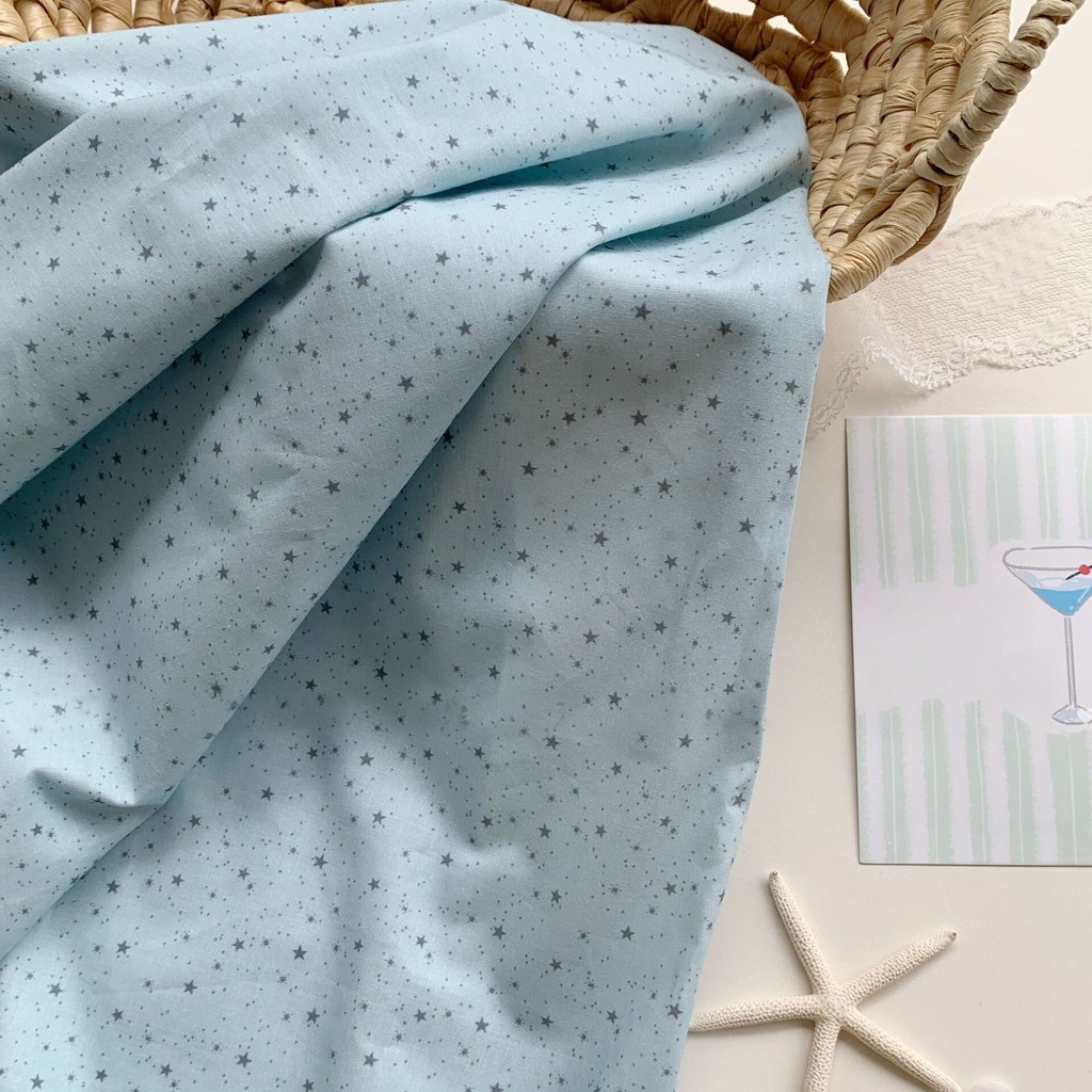 ลายดาว CotTON สำหรับสวมใส่ในบ้าน เสื้อกลางgetBodyพร้อมกระเป๋าและคล้องผม ผ้าฝ้ายแท้ทำเองได้ง่าย