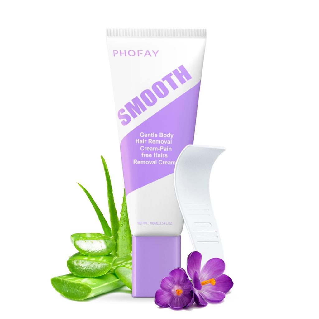 PHOFAYHairRemovalforMenandWomenSensitive–Fast-ActingGentleDepilatoryDermatology-RecompressionwithAlo