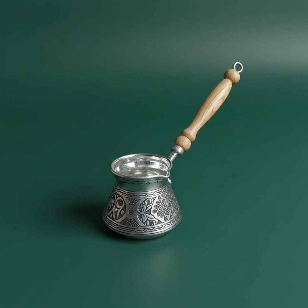 หม้อกาแฟดีไซน์วินเทจ Great Idea แกะสลักทองแดง Cezve กันสนิมสําหรับกลางแจ้ง