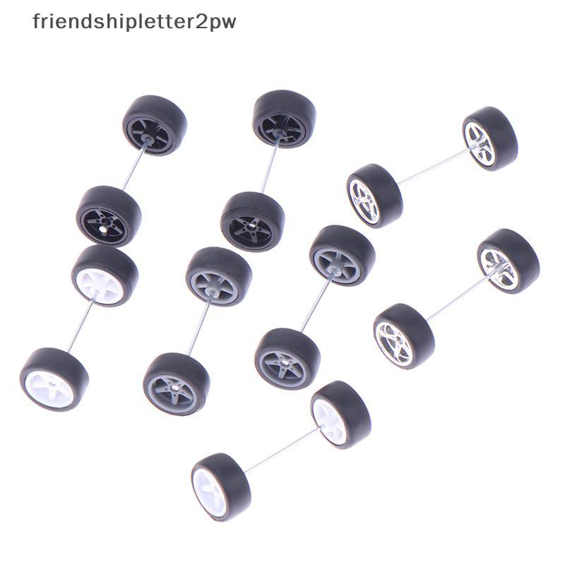 (friend) 1Set DIY Racing 1:64 ล้อรถสําหรับยางยางพร้อมเพลาล้อรุ่น Modified Part (TH)