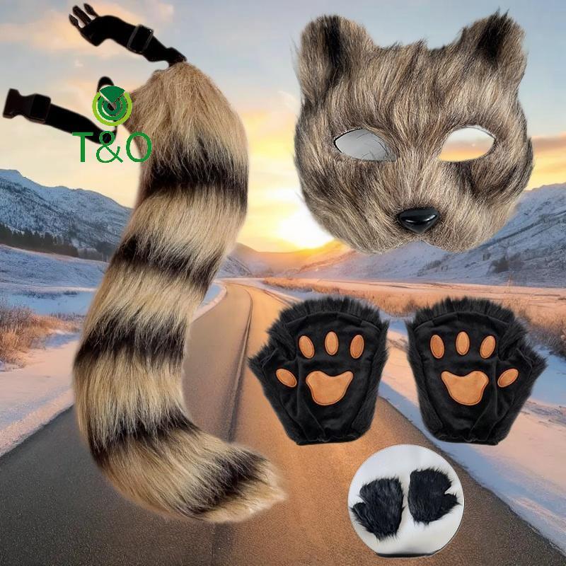 [T&OT] 1/3 ชิ้น Fox Tail หูน่ารัก Paw ถุงมือชุดตุ๊กตาคอสเพลย์ภาพเคลื่อนไหวนิทรรศการปาร์ตี้ฮาโลวีน Pr