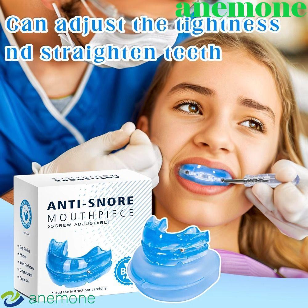 ANEMONE Anti Snoring Mouth Guard, ปรับสบาย Anti-Snoring Mouthpiece, อุปกรณ์นอนหลับพร้อมกล่องเก็บปรับ