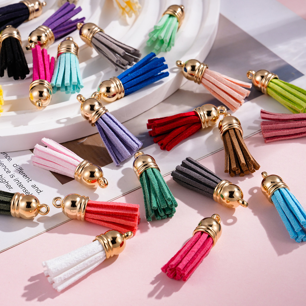 ST.kunkka หมวกครอบพู่ CCB หลากสี อะไหล่เครื่องประดับ DIY สำหรับทำพวงกุญแจ ต่างหู สร้อยคอ - รูปที่ 2