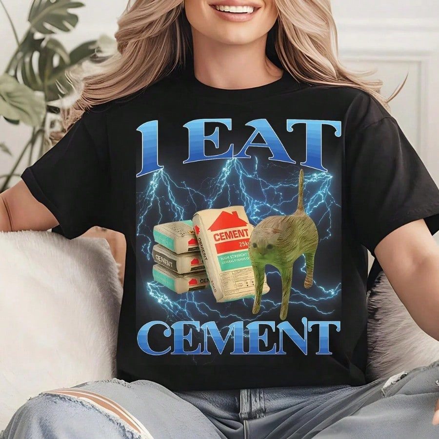Fashion Funny Cat Meme Graphic T Shirt Men Women Humor Fashion T Shirts Casual Streetwear T-shirts