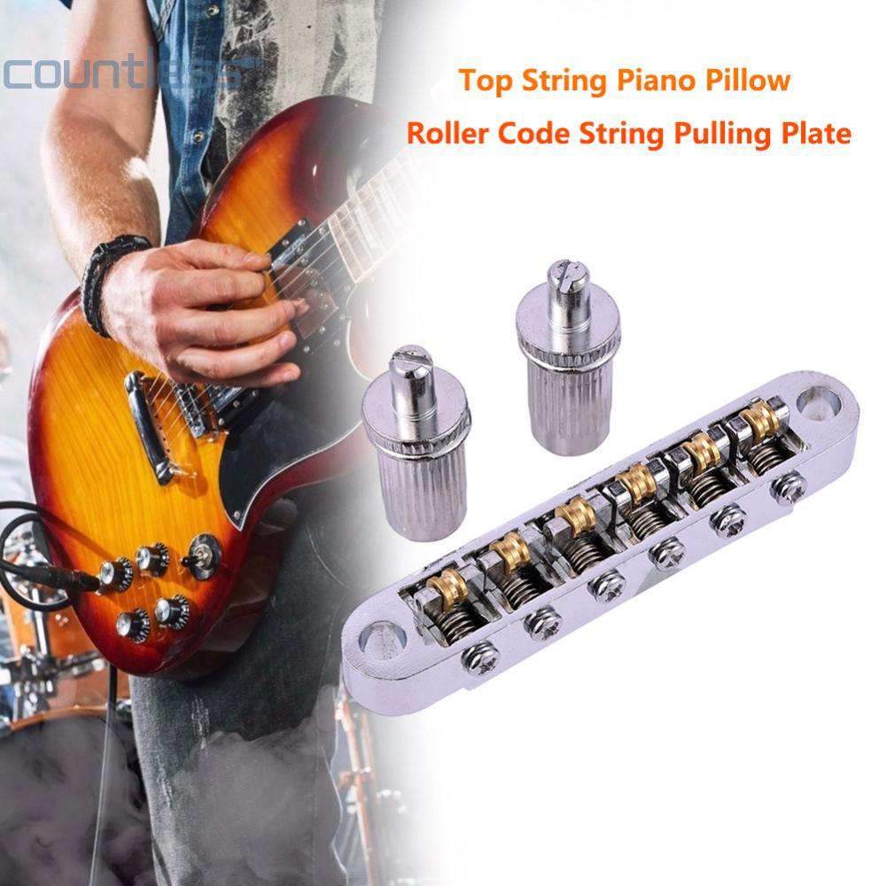 Roller Bridge กีตาร์เปลี่ยน Roller Saddle Bridge เครื่องดนตรีกีตาร์อุปกรณ์เสริมสําหรับ Epiphone Les 